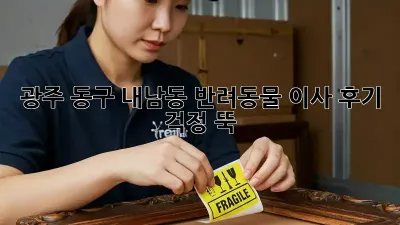 광주 동구 내남동 반려동물 이사 후기: 걱정 뚝!